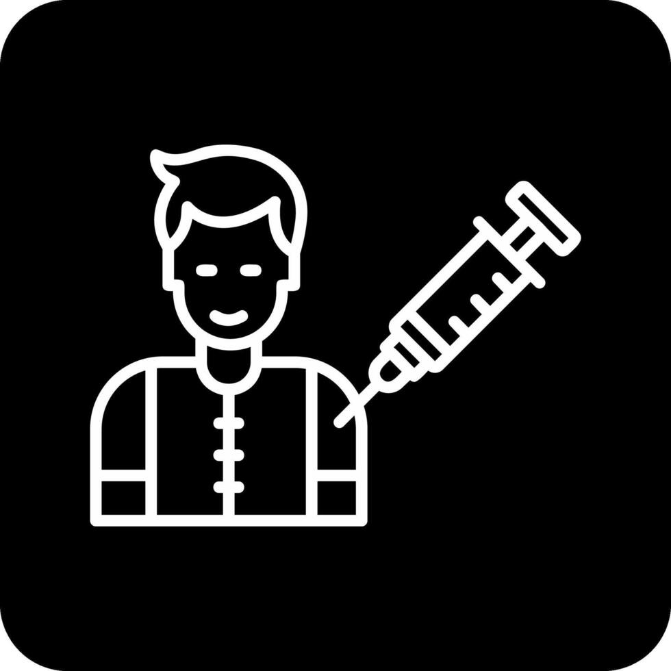 Man Vaccination Vector Icon