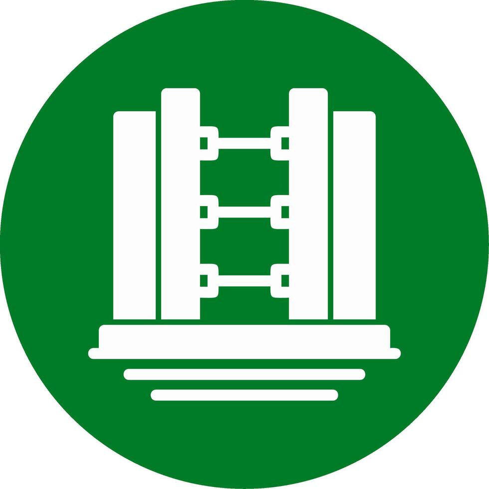 Shoring Glyph Circle Icon vector