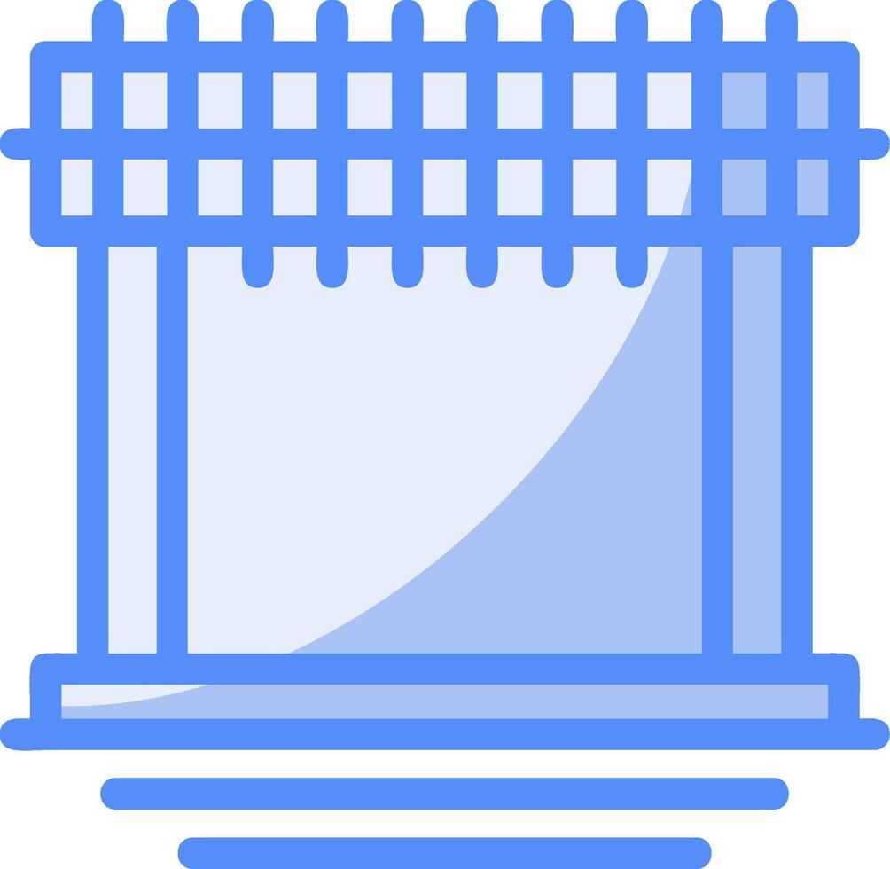 Formwork Line Filled Blue Icon vector