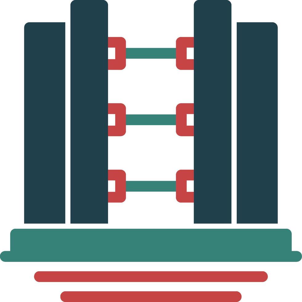 Shoring Glyph Two Color Icon vector