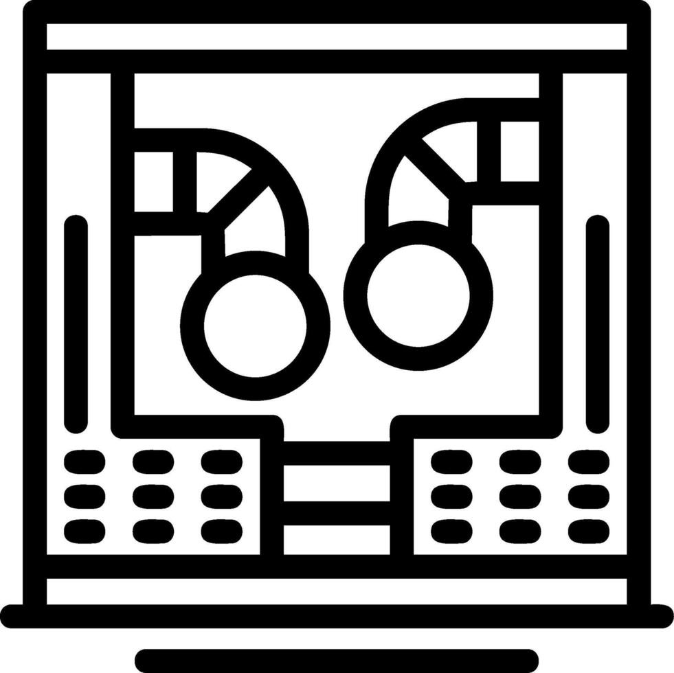 Piping Line Icon vector