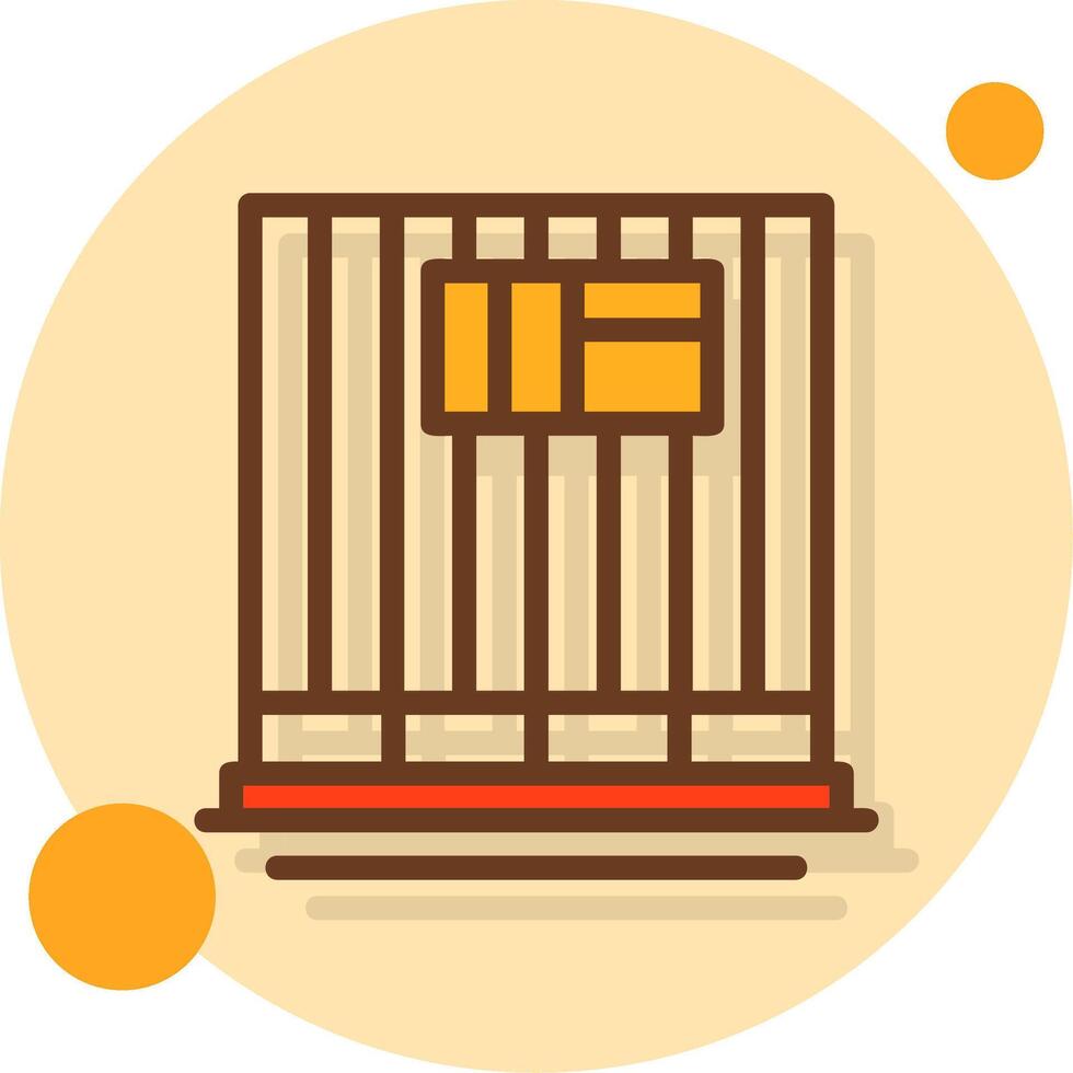 Finish Work Filled Shadow Circle Icon vector