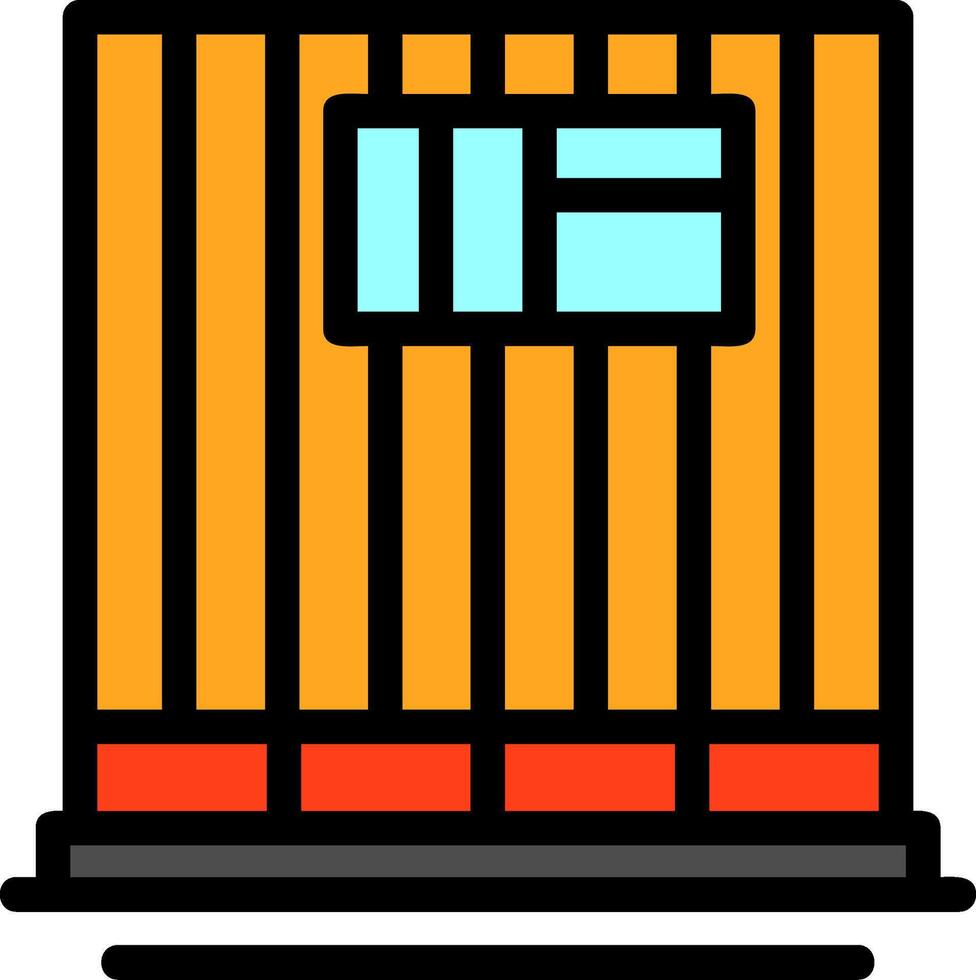 Finish Work Line Filled Icon vector