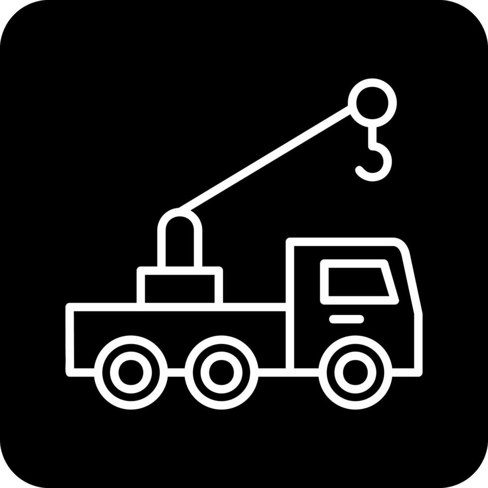 Lifting Crane Truck Vector Icon