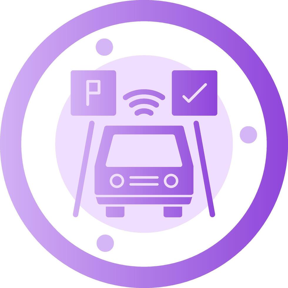 Parked car Glyph Gradient Icon vector