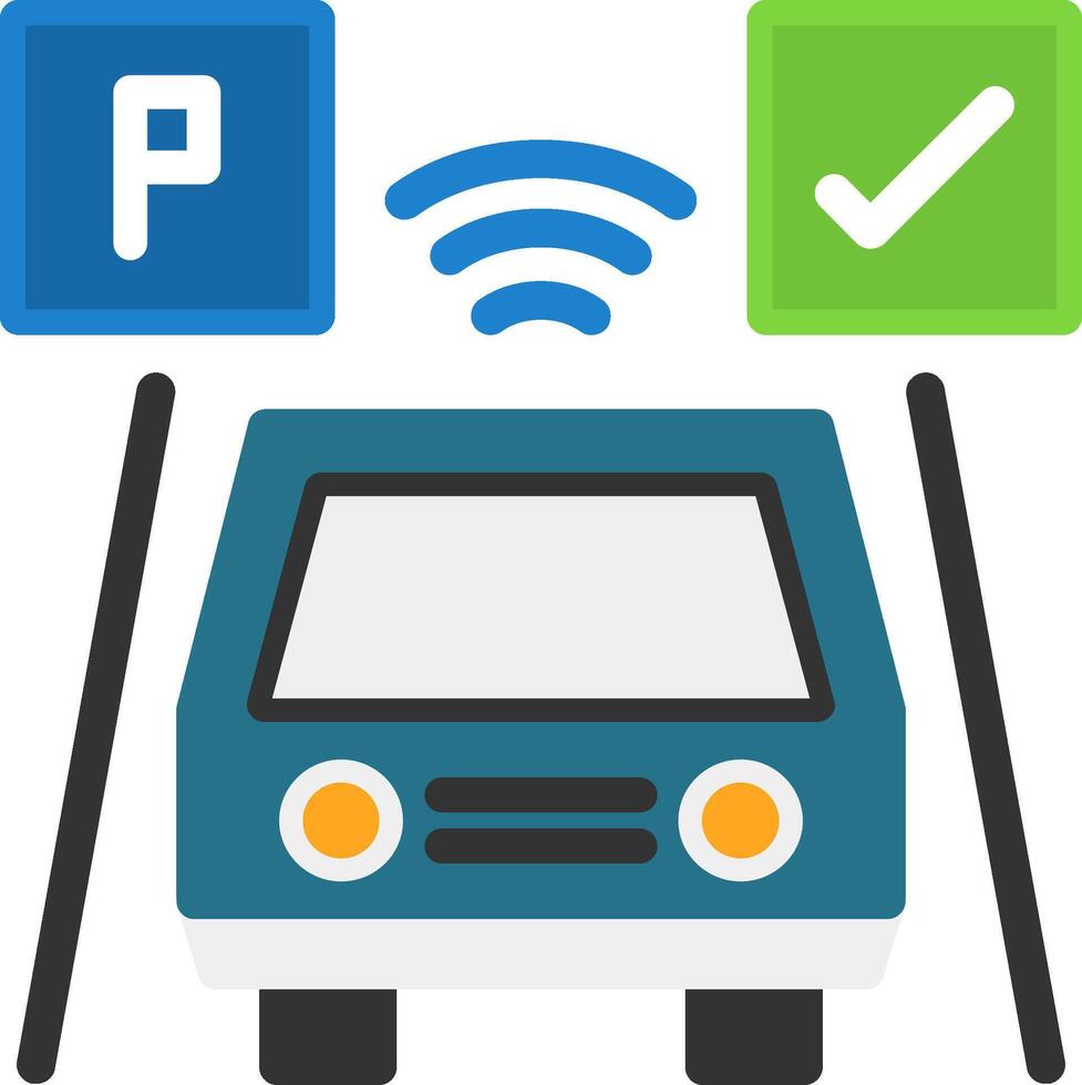 Parked car Flat Icon vector