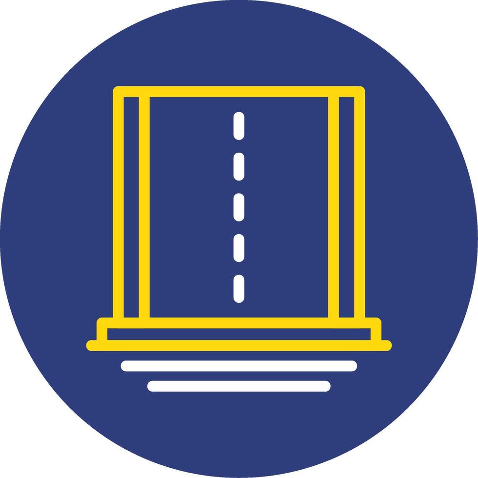 Asphalt Dual Line Circle Icon vector