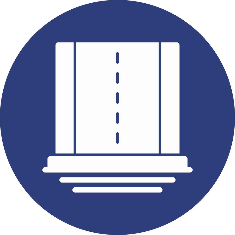 Asphalt Line Two Color Icon vector