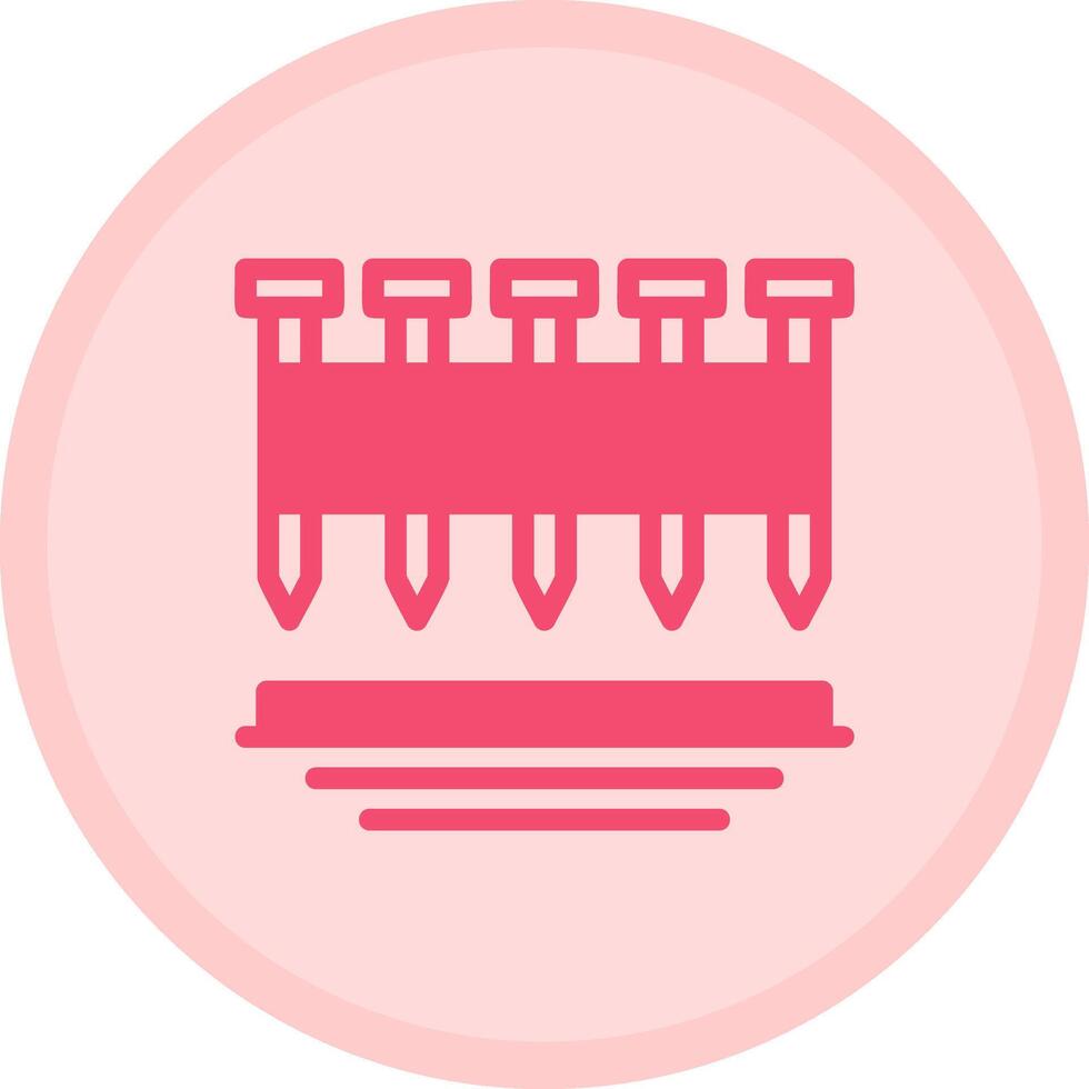 Framing Nails Multicolor Circle Icon vector