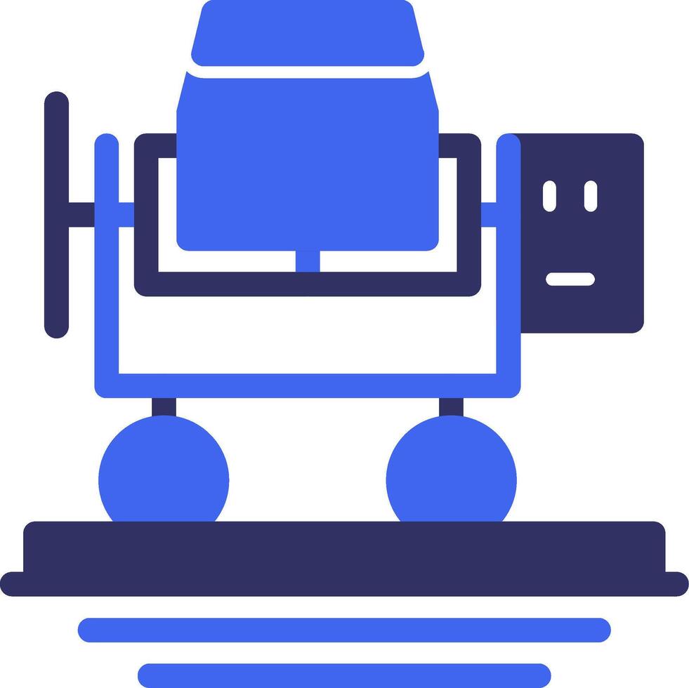 Concrete Mixer Solid Two Color Icon vector