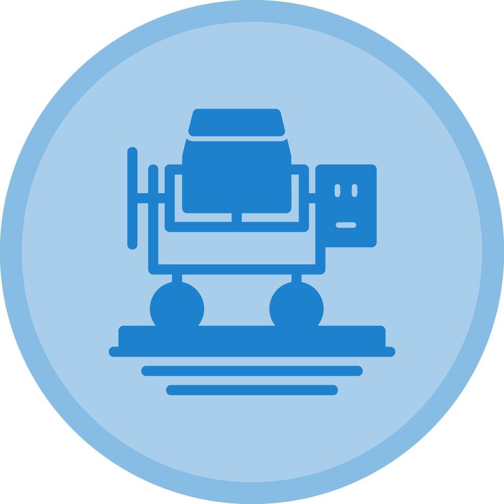 Concrete Mixer Multicolor Circle Icon vector