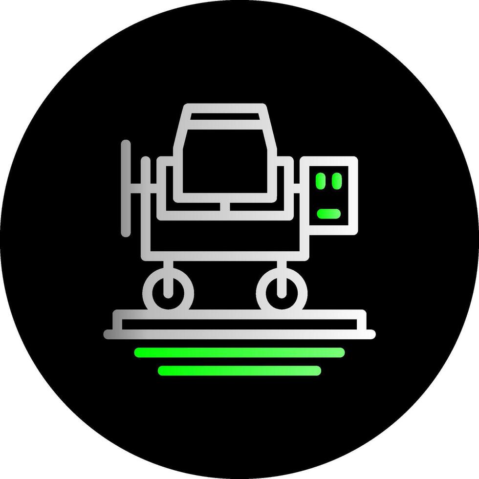 Concrete Mixer Dual Gradient Circle Icon vector