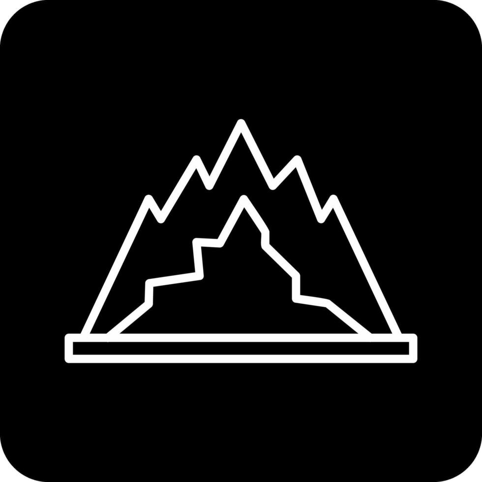 icono de vector de montaña