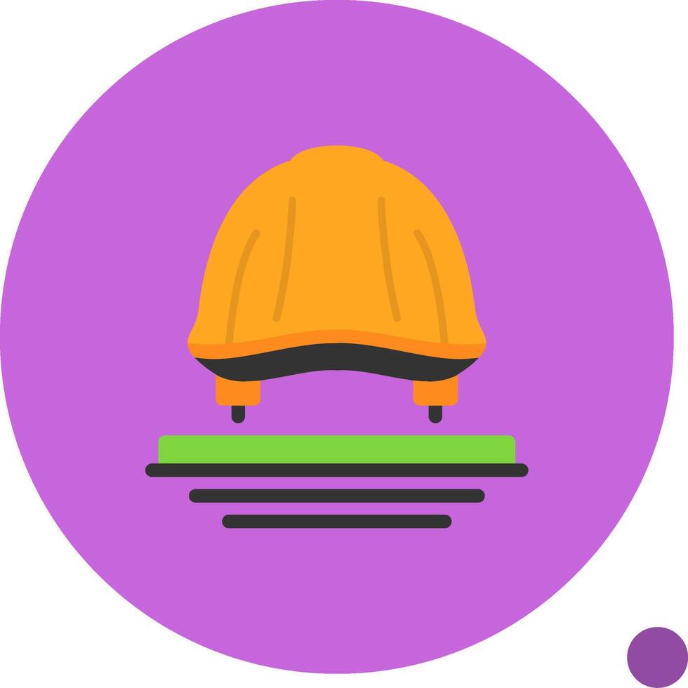 difícil sombrero plano sombra icono vector