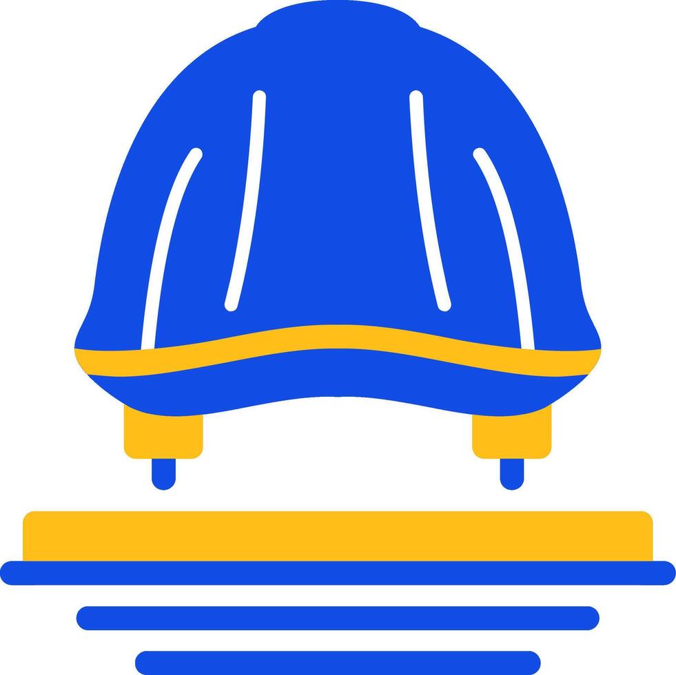 Hard Hat Flat Two Color Icon vector