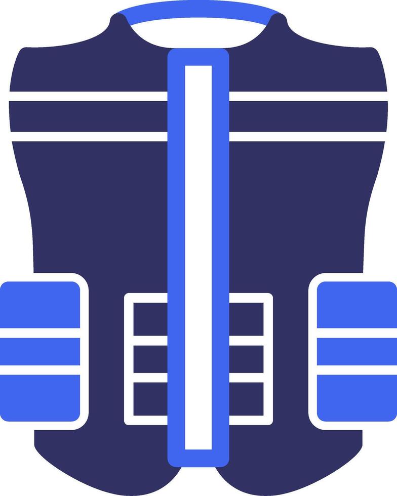 High Visibility Vest Solid Two Color Icon vector
