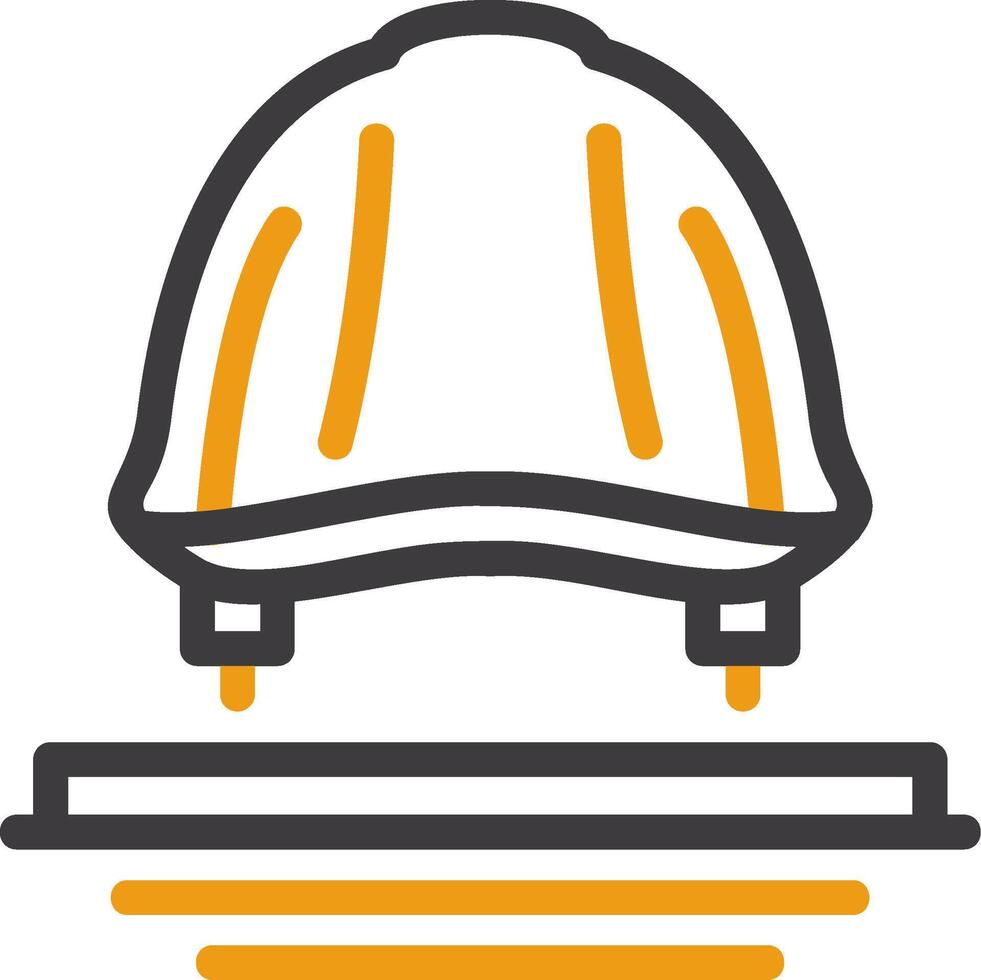 Hard Hat Line Two Color Icon vector