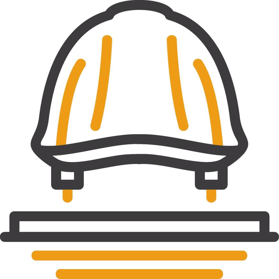 Hard Hat Line Two Color Icon vector