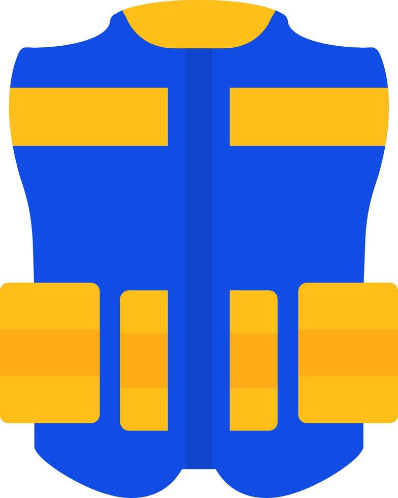 High Visibility Vest Flat Two Color Icon vector