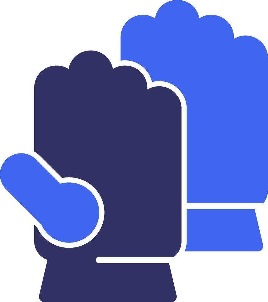 Gloves Solid Two Color Icon vector