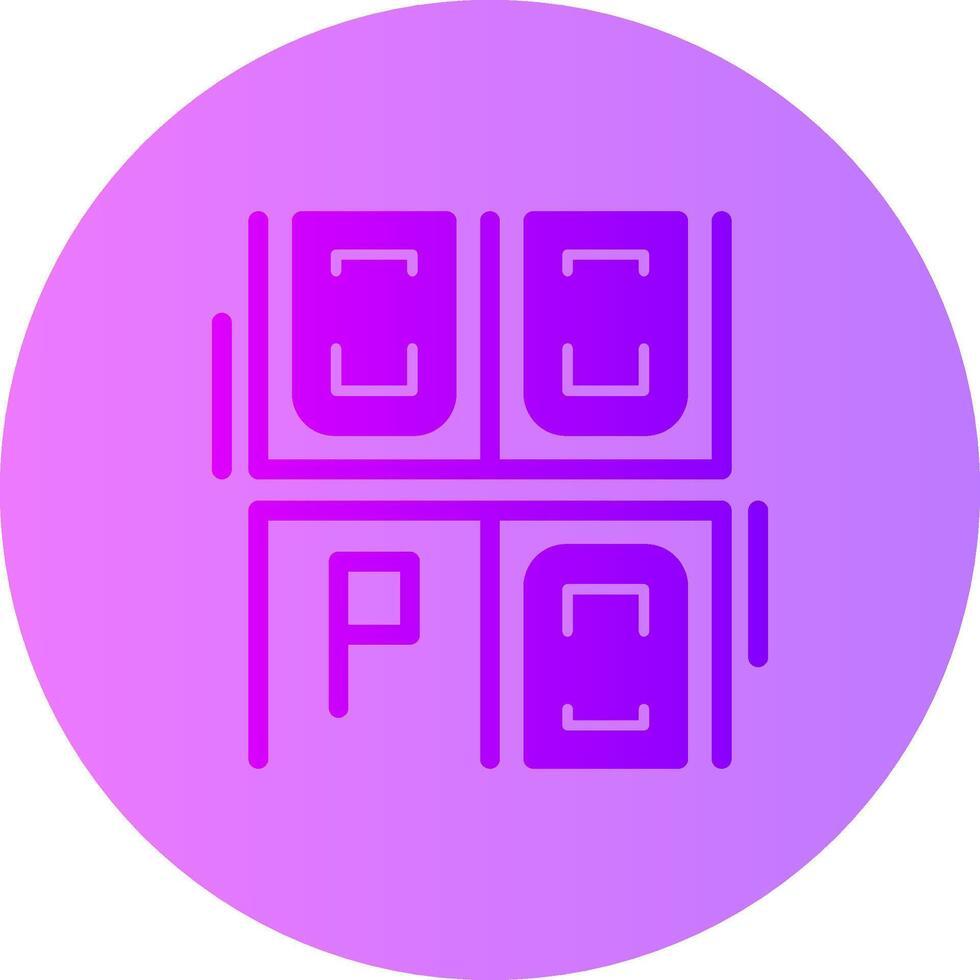 Empty parking space Gradient Circle Icon vector