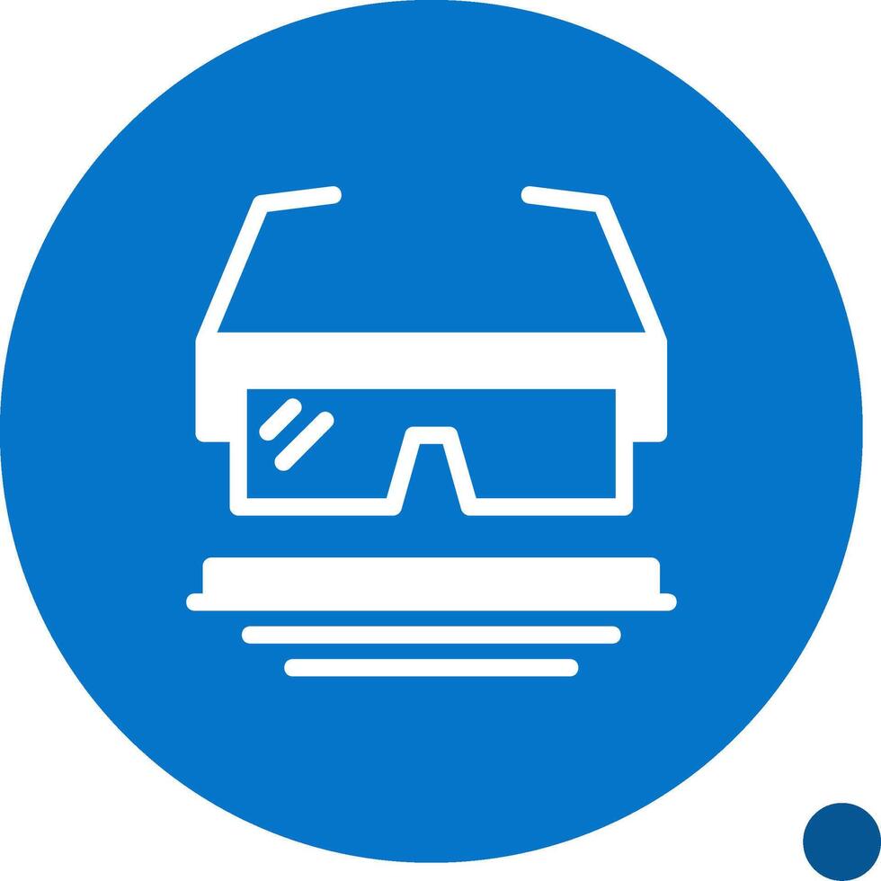 Safety Goggles Glyph Shadow Icon vector