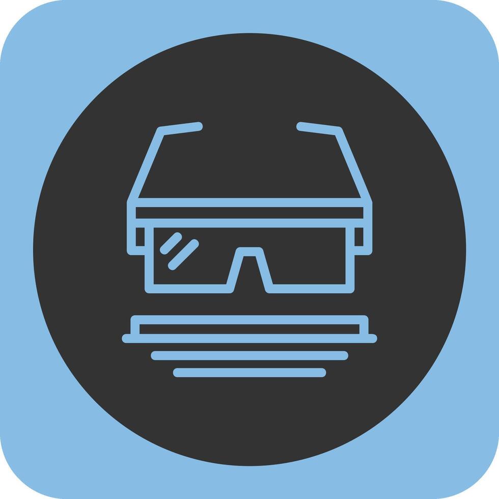 Safety Goggles Linear Round Icon vector