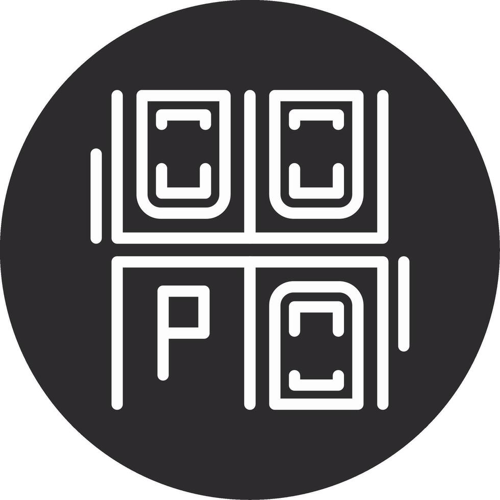Empty parking space Inverted Icon vector