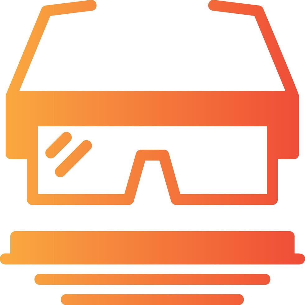 Safety Goggles Solid Multi Gradient Icon vector