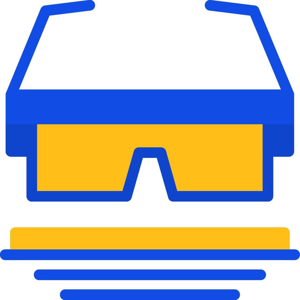 Safety Goggles Flat Two Color Icon vector