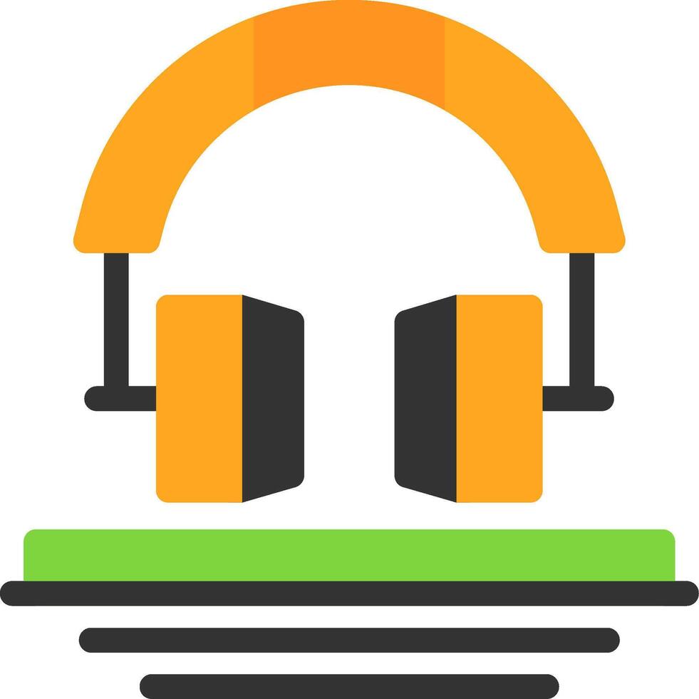 Ear Protection Flat Icon vector