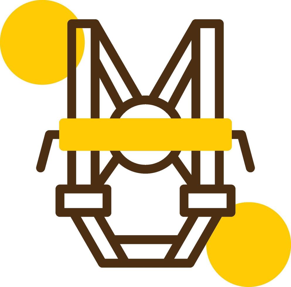 Fall Protection Yellow Lieanr Circle Icon vector