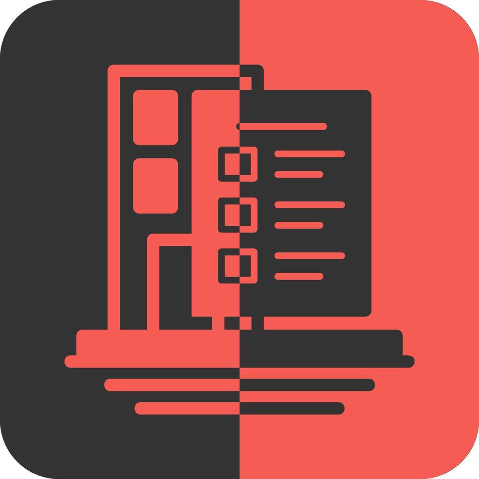 Building Codes Red Inverse Icon vector