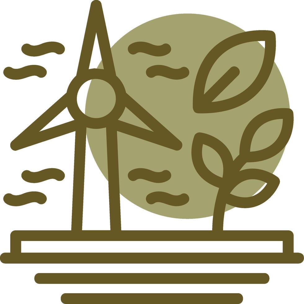 Energy Efficiency Linear Circle Icon vector