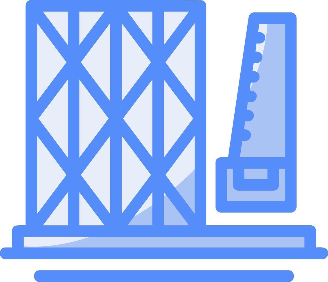 Finish Carpentry Line Filled Blue Icon vector