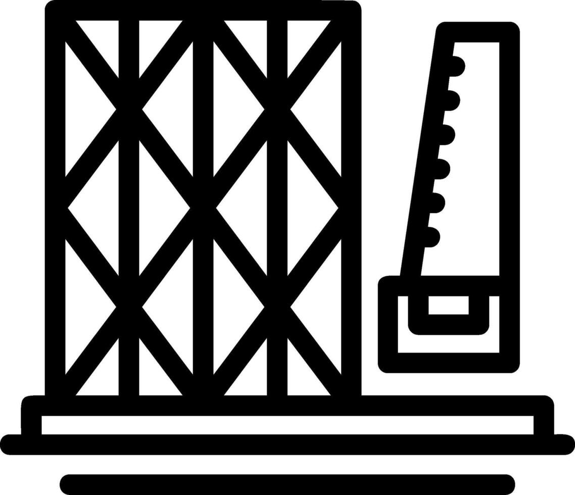Finish Carpentry Line Icon vector