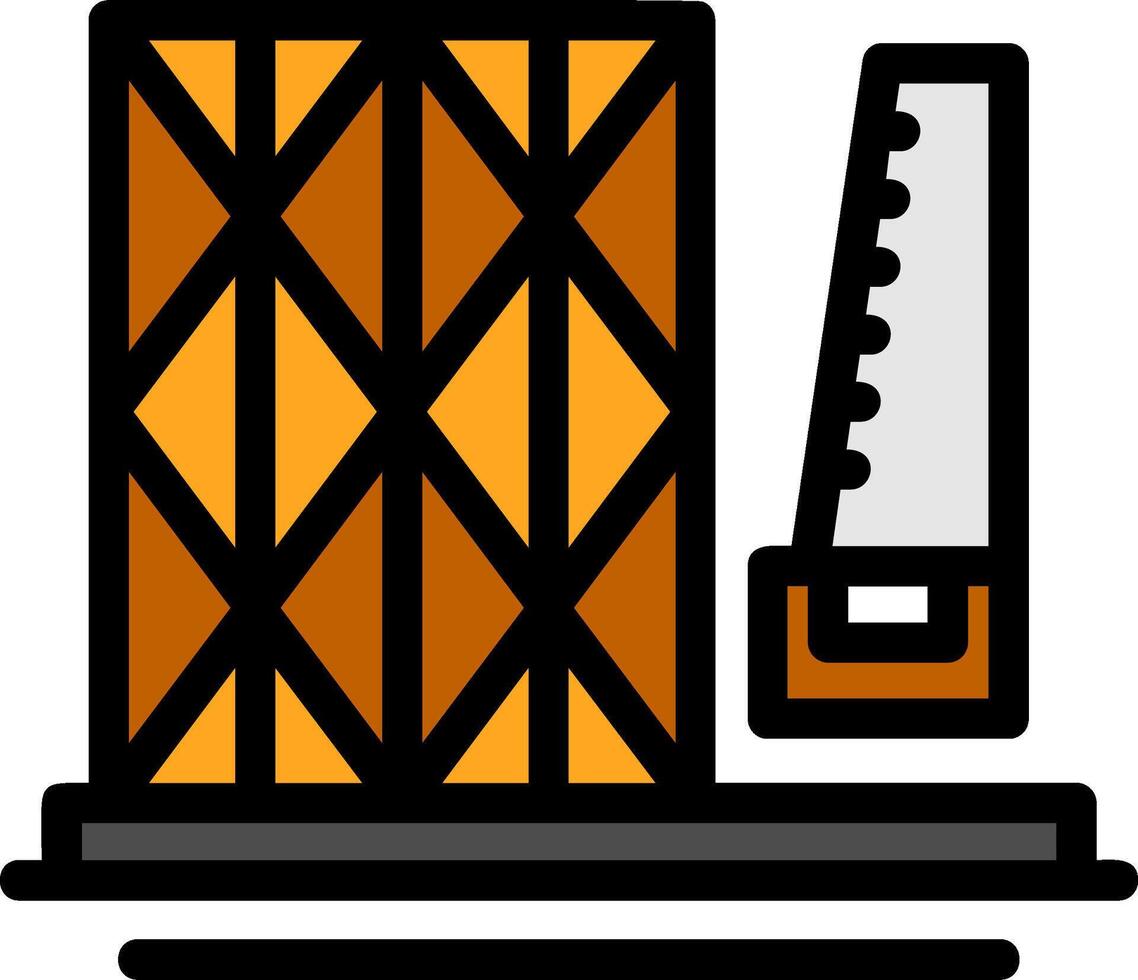 Finish Carpentry Line Filled Icon vector