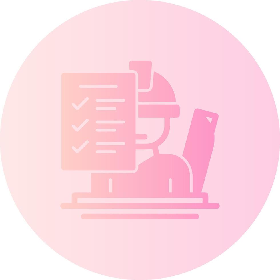 Site Supervisor Gradient Circle Icon vector
