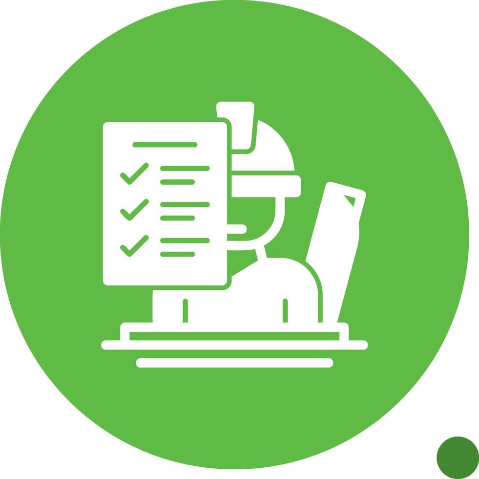 Site Supervisor Glyph Shadow Icon vector