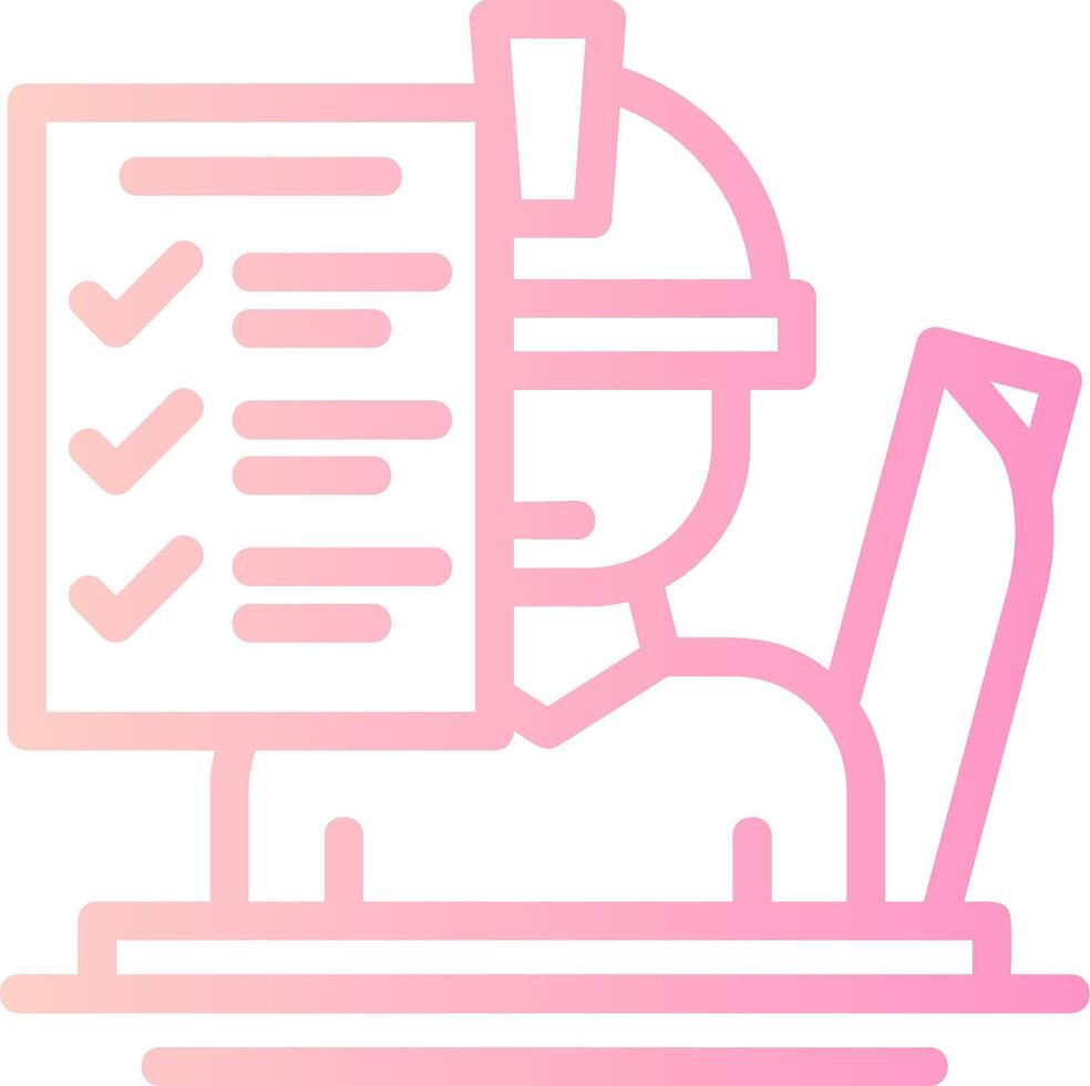 Site Supervisor Linear Gradient Icon vector