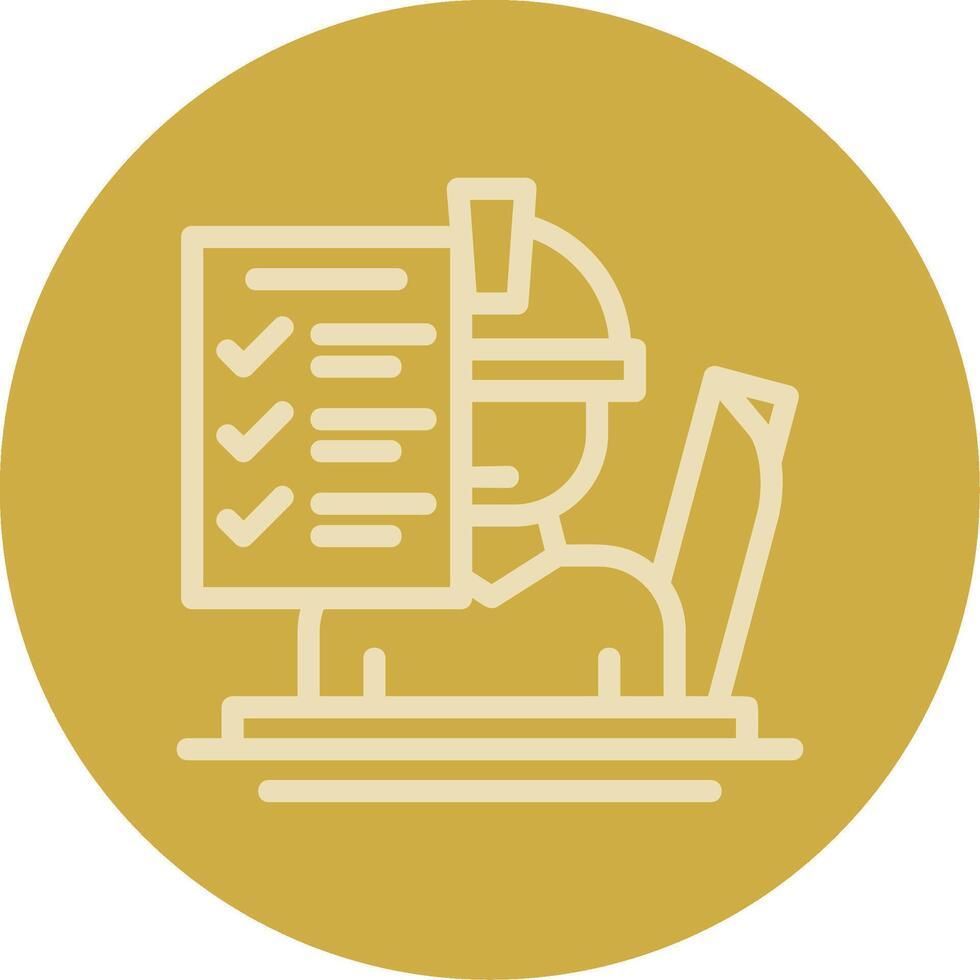 Site Supervisor Line Multi color Icon vector