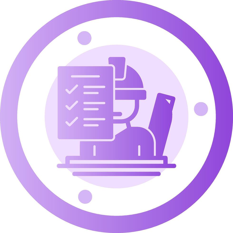 Site Supervisor Glyph Gradient Icon vector