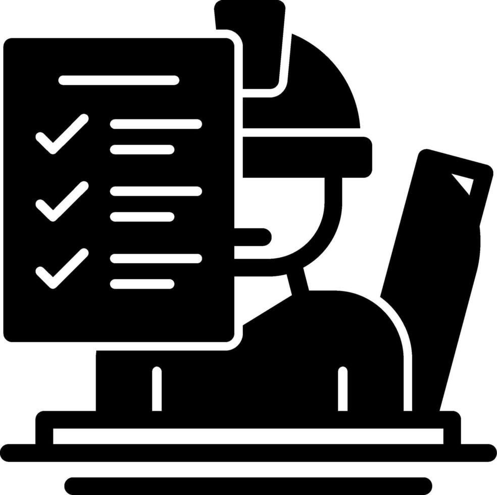 Site Supervisor Glyph Icon vector
