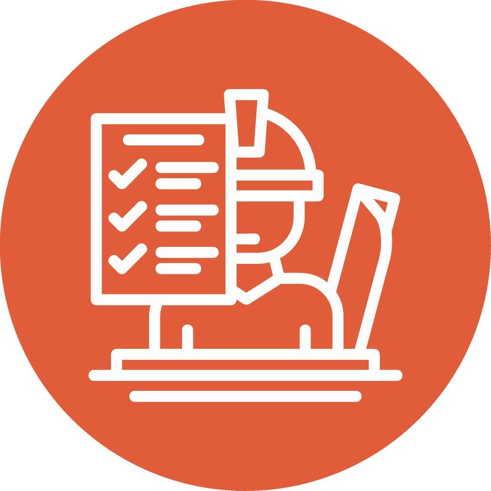 Site Supervisor Outline Circle Icon vector