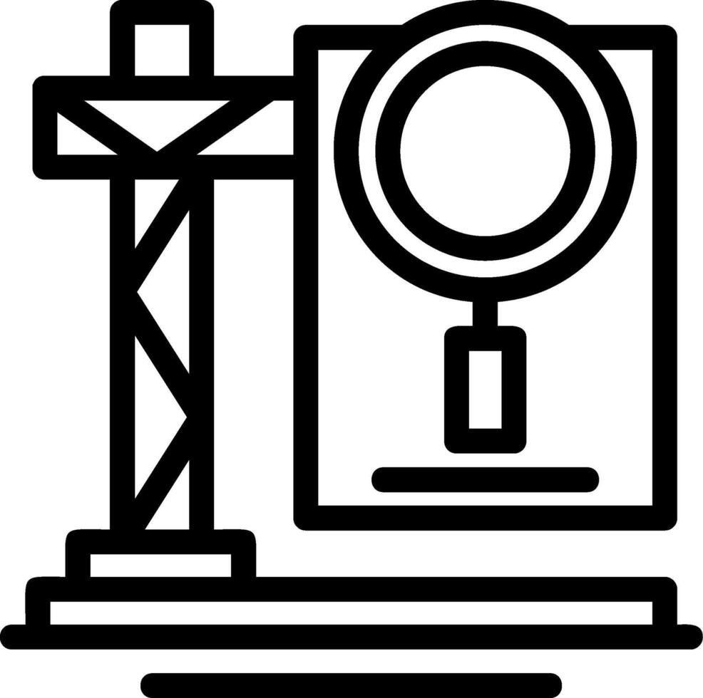 Site Inspection Line Icon vector