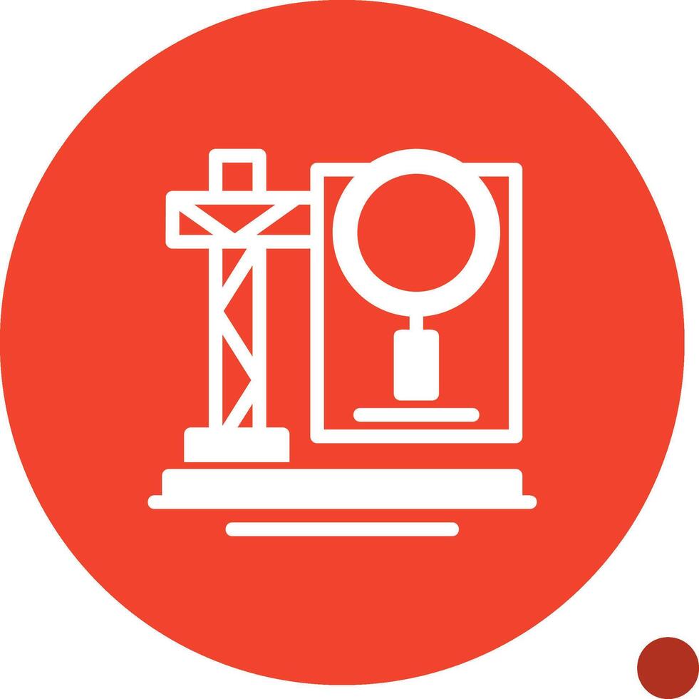 Site Inspection Glyph Shadow Icon vector