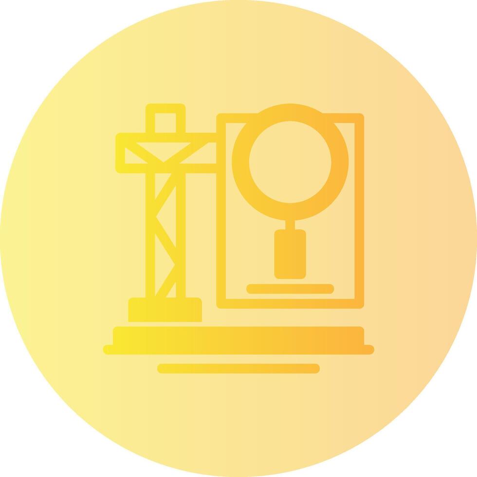 Site Inspection Gradient Circle Icon vector