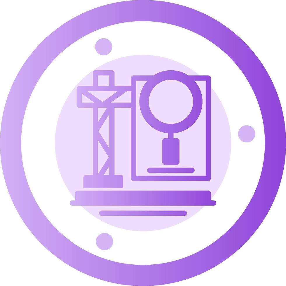 Site Inspection Glyph Gradient Icon vector