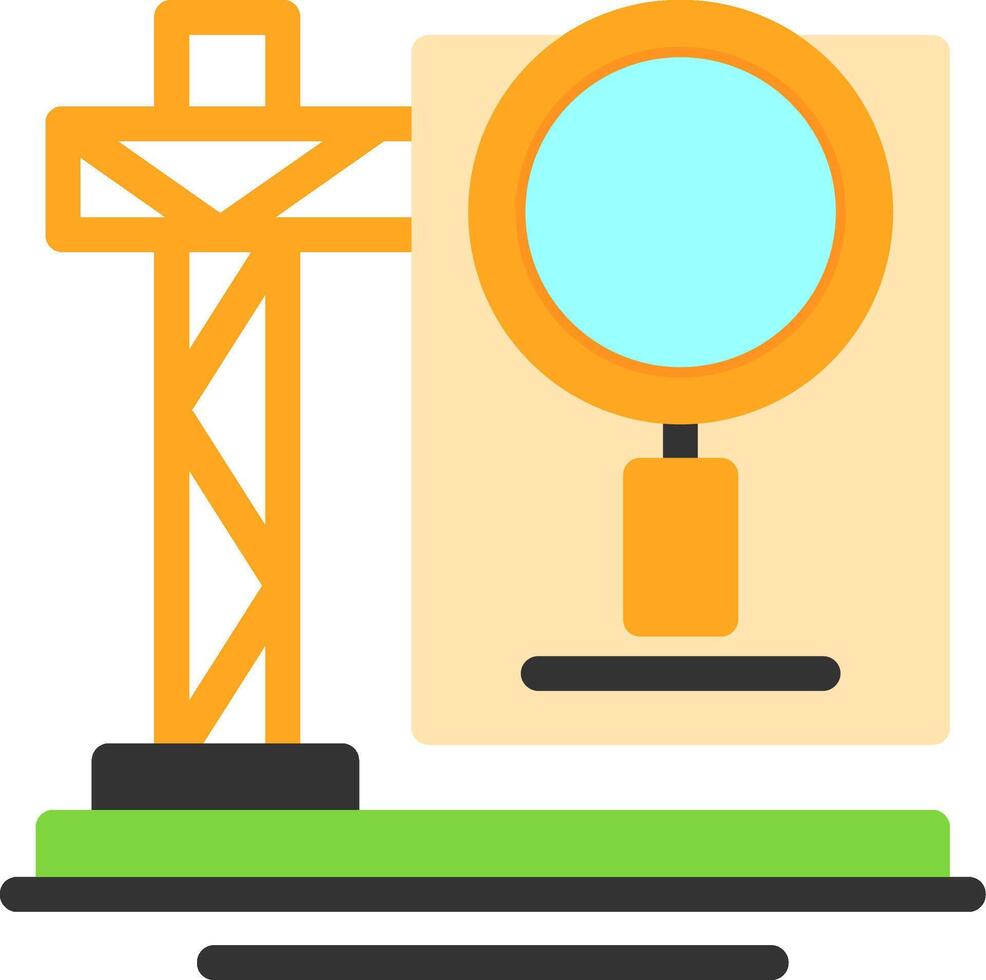 Site Inspection Flat Icon vector