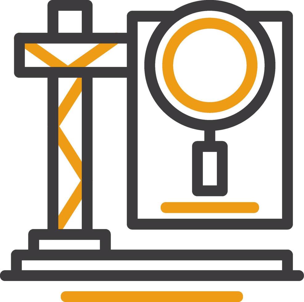 Site Inspection Line Two Color Icon vector